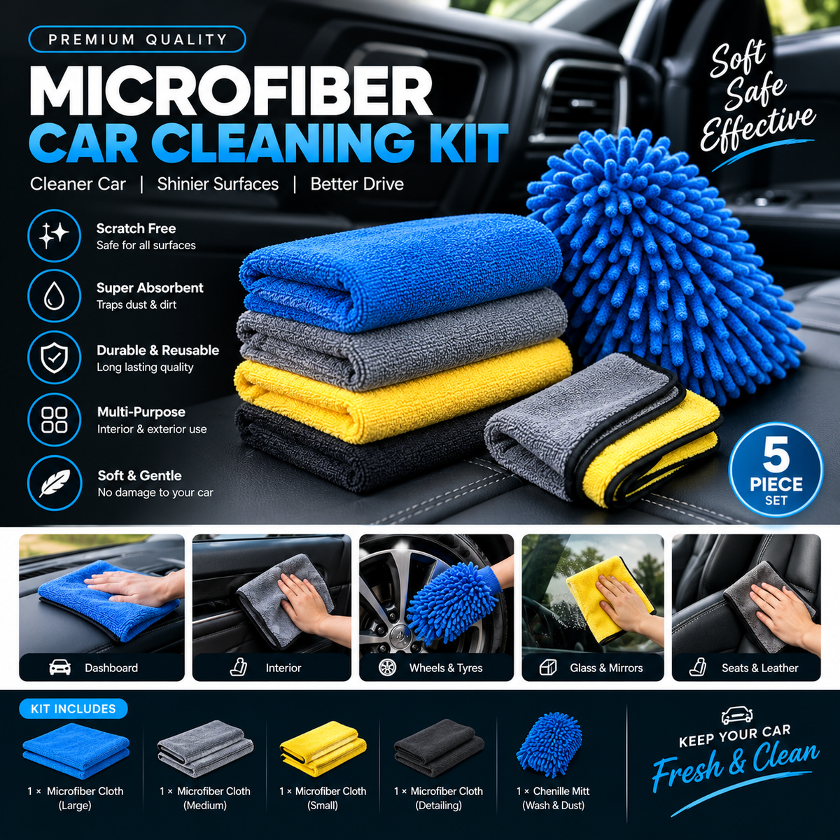 Microfiber Car Cleaning Cloth